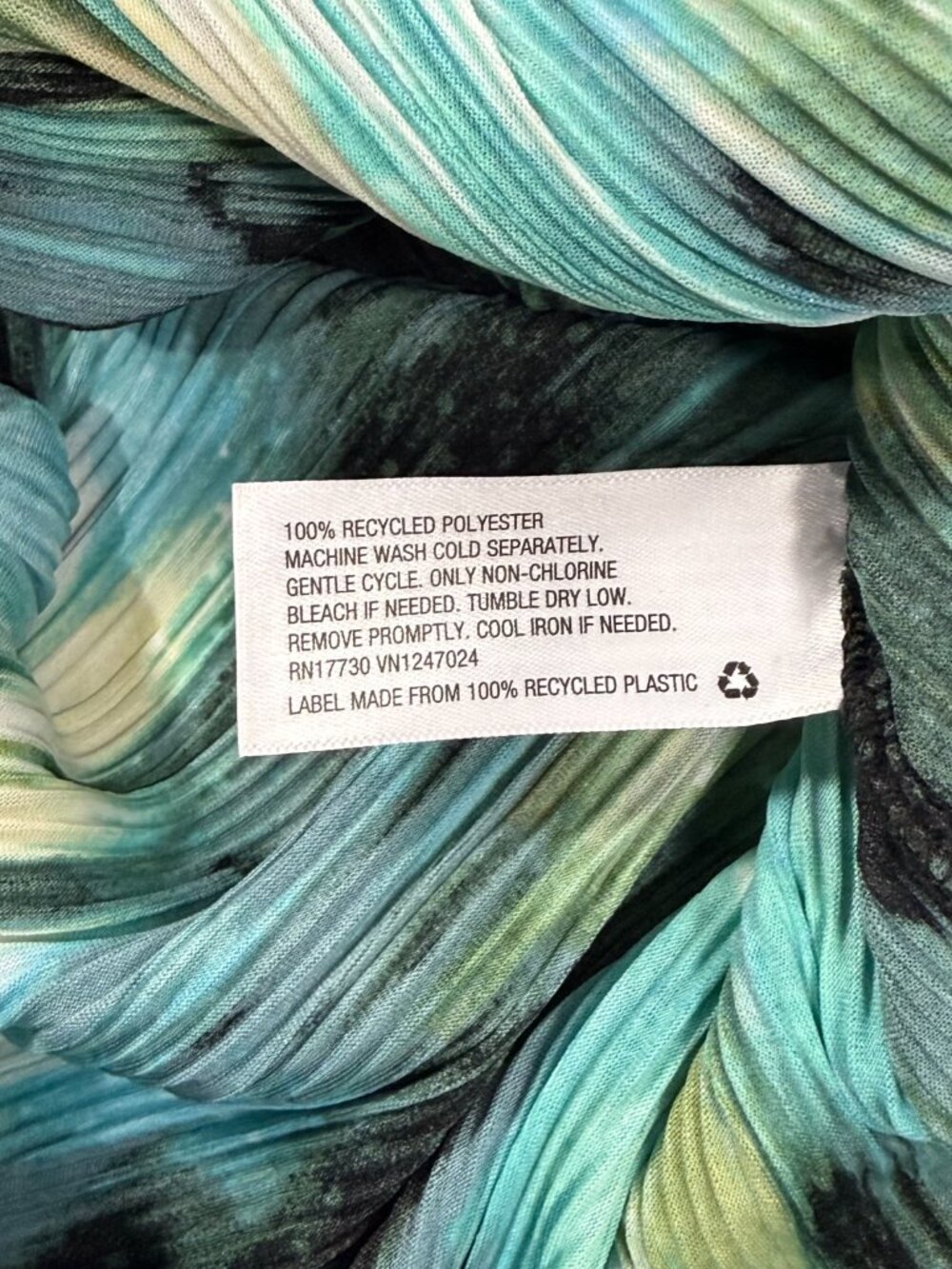 Sleeveless Future Collective Gabriella Karefa-Johnson Teal Plisse Midi Size XL - Picture 9 of 10